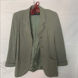 Vintage Louis Féraud Olive Green Veste Size 10